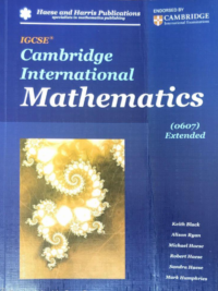 IGCSE Cambridge International Mathematics 0607 EXTENDED