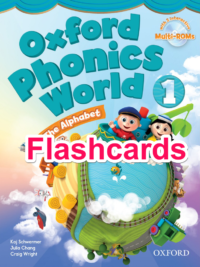 [THẺ FLASHCARD] Oxford Phonics World level 1 - 104 thẻ, In 2 mặt, size A5, ép plastics