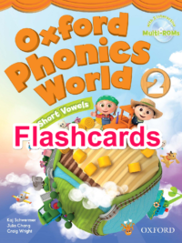 [THẺ FLASHCARD] Oxford Phonics World level 2 - 93 thẻ, In 2 mặt, size A5, ép plastics