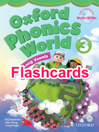 [THẺ FLASHCARD] Oxford Phonics World level 3 - 96 thẻ, In 2 mặt, size A5, ép plastics