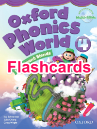 [THẺ FLASHCARD] Oxford Phonics World level 4 - 96 thẻ, In 2 mặt, size A5, ép plastics