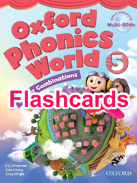 [THẺ FLASHCARD] Oxford Phonics World level 5 - 96 thẻ, In 2 mặt, size A5, ép plastics