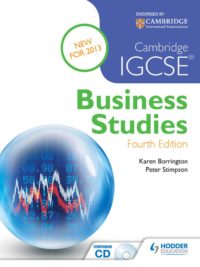 Hodder Cambridge IGCSE Business Studies 4th edition ( by Peter Stimpson, Karen Borrington)