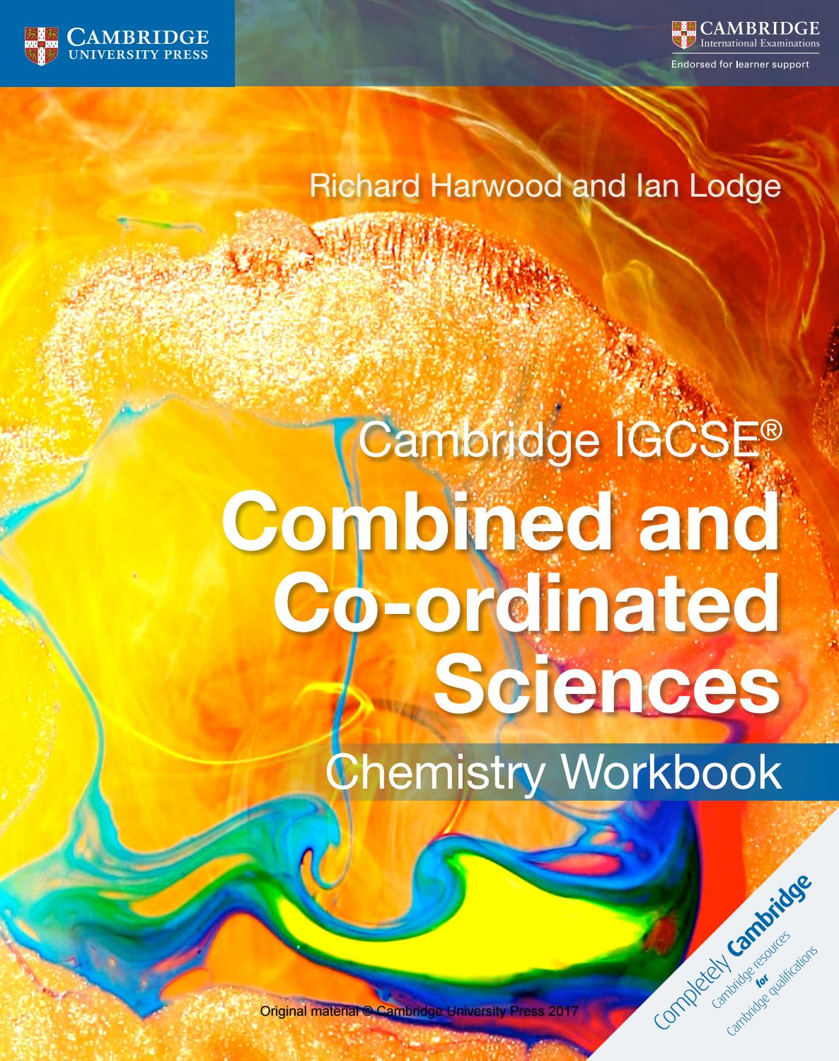 Cambridge IGCSE Combined and Co-ordinated Sciences (1st Edition 2017) Chemistry Workbook (có kèm đáp án)