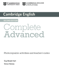 Cambridge English Complete Advanced Activities and Teacher's Notes (Second Edition)