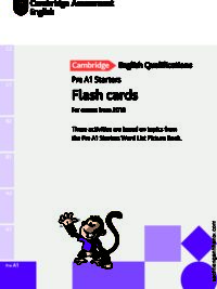 Pre A1 Starters Flash cards for Exam from 2018