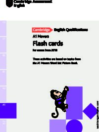 A1 Movers Flash cards for Exam from 2018