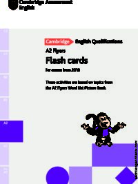 [THẺ FLASHCARD] A2 Flyers Flash cards for Exam from 2018