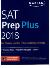 SAT Prep Plus 2018 5 Practice Tests + Proven Strategies + Online (Kaplan Test Prep)