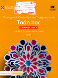 [Sách hệ CHUẨN] [Lớp 6] Chương trình Cambridge bậc Trung học - TOÁN HỌC - Sách học sinh 7- Quyển 1 (Học kì 1)
