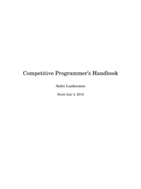Competitive Programmer's Handbook 2018 (by Antti Laaksonen)