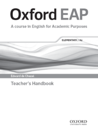 Oxford EAP A course in English for Academic Purposes – Intermediate (level B1+) TEACHER’S HANDBOOK
