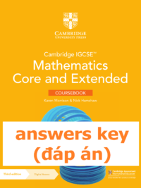 [TẢI VỀ] Answers key of the book Cambridge IGCSE Mathematics Core and Extended Coursebook (3rd Edition 2023) [1]