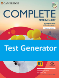 [TẢI VỀ] Cambridge Complete Preliminary (2nd edition 2020) Test Generator [1]