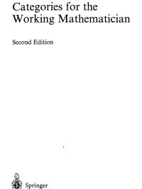 Categories for the Working Mathematician (Second Edition) (1998)