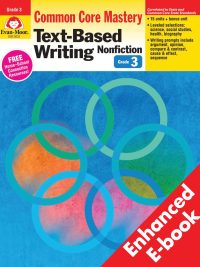 Common Core Mastery: Text-Based Writing Nonfiction Grade 3 (Teacher's Edition)
