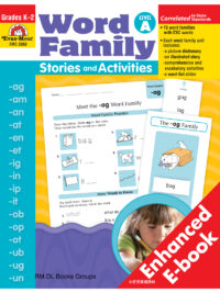 Word Family Stories and Activities Level A - Enhanced E-book (Grades K-2)