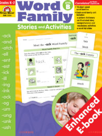Word Family Stories and Activities Level B (Enhanced E-book)