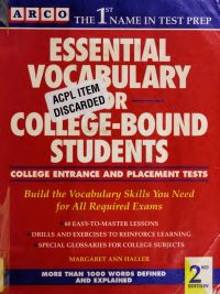 Essential Vocabulary for College-Bound Students - Second Edition (1987)