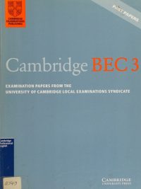 Cambridge BEC 3: Examination Papers from the University of Cambridge Local Examinations Syndicate (2000)