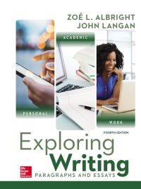 Exploring Writing: Paragraphs and Essays Fourth Edition (2020)