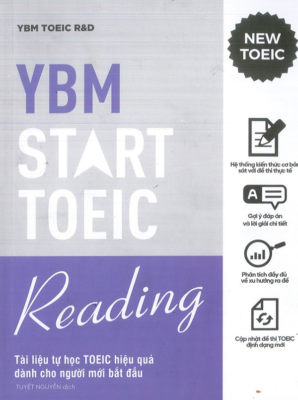 YBM Start TOEIC Reading - Tài liệu tự học TOEIC hiệu quả dành cho người mới bắt đầu (2021)